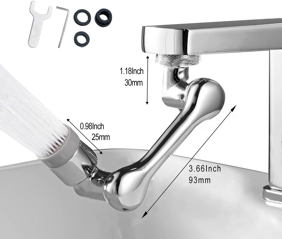Universal 1080° Rotating Faucet Extender Aerator