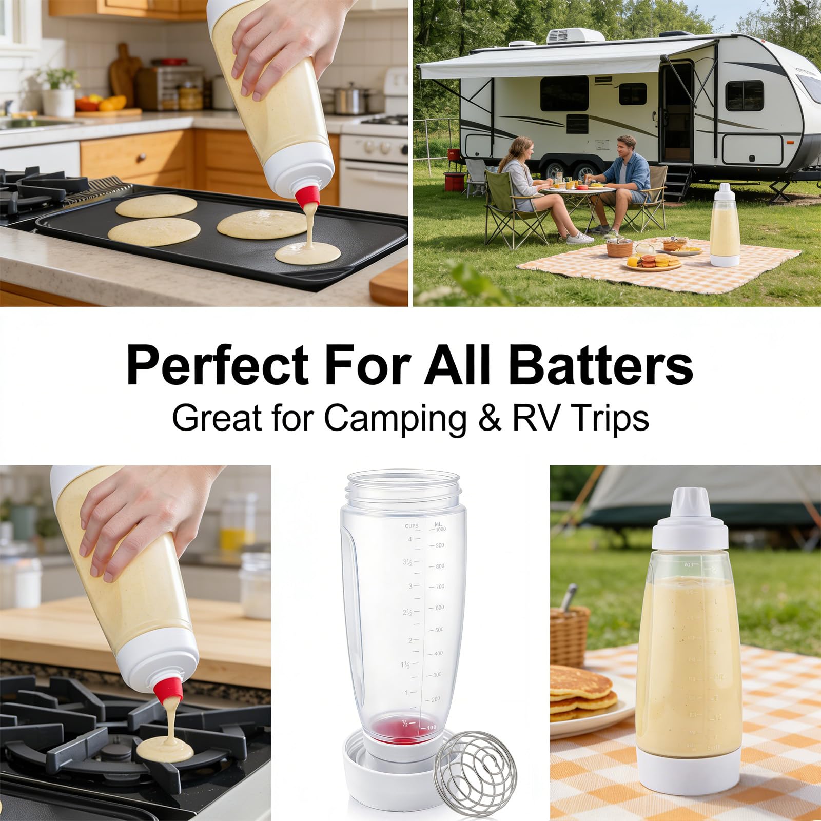 Pancake Batter Dispenser Mixer Bottle