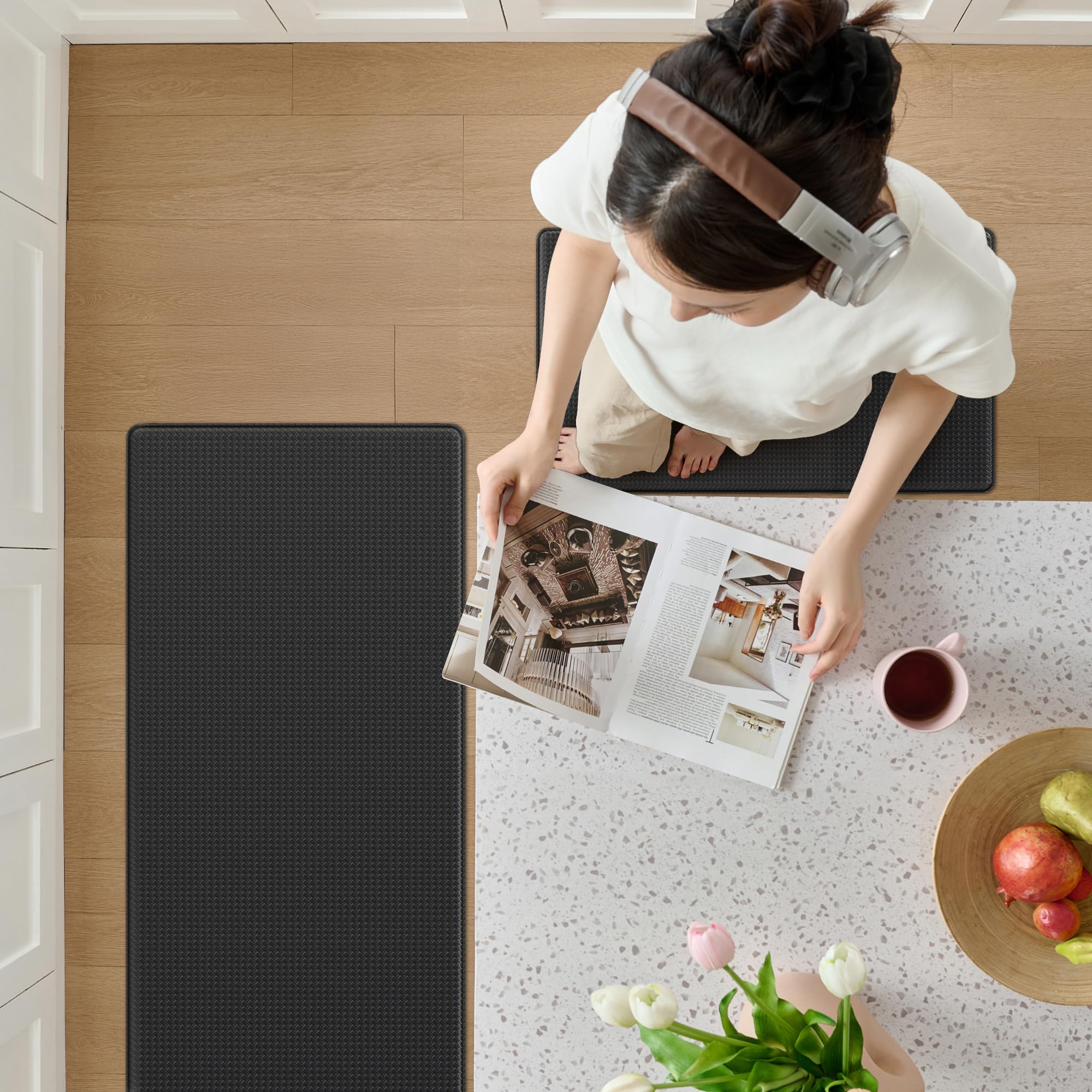 Kitchen Mats for Floor 2 Piece, Anti Fatigue Mats for Kitchen Floor