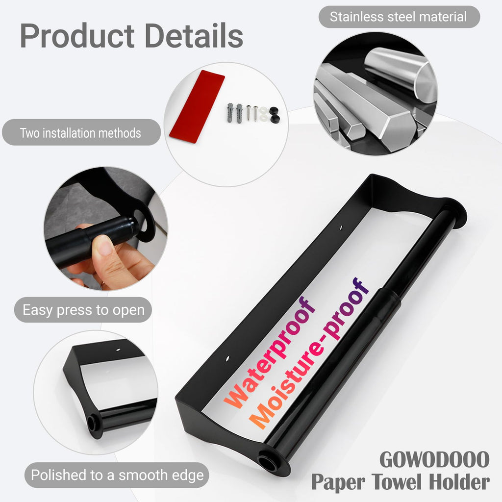 Under Cabinet Paper Towel Holder Stainless Steel