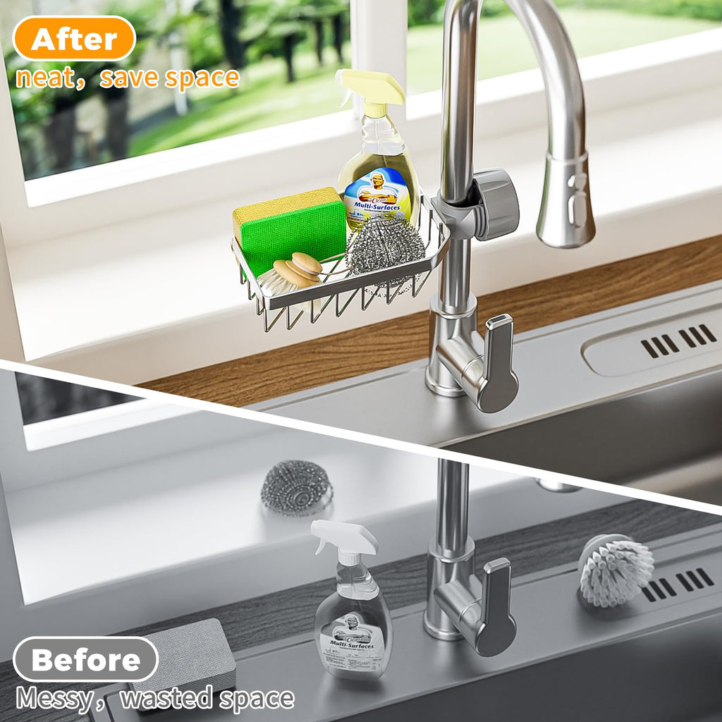 Stainless Steel Over Faucet Sponge Holder
