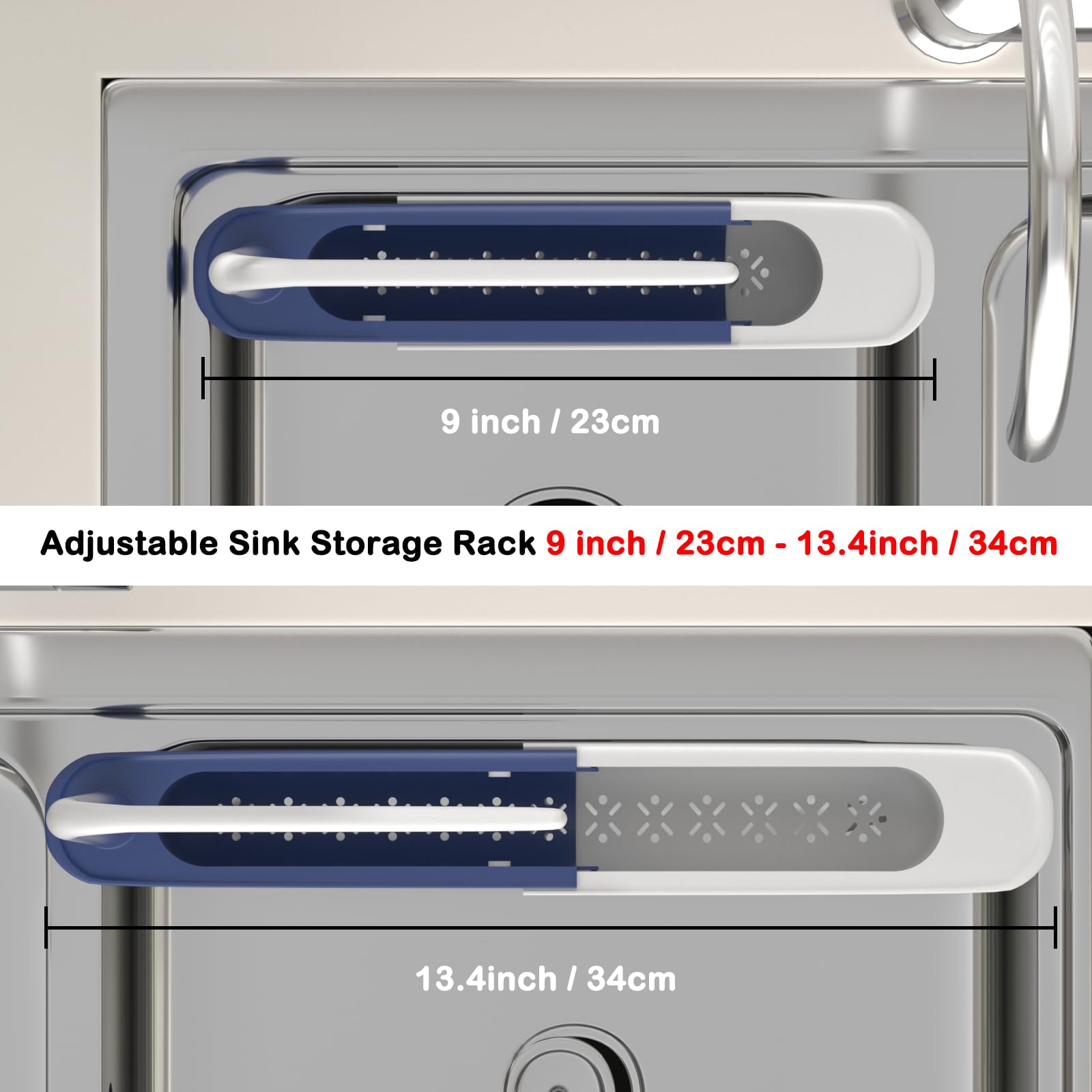 Adjustable Telescopic Sink Caddy Sponge Holder