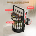 2 Tier Rotating Spice Rack with Paper Towel Holder