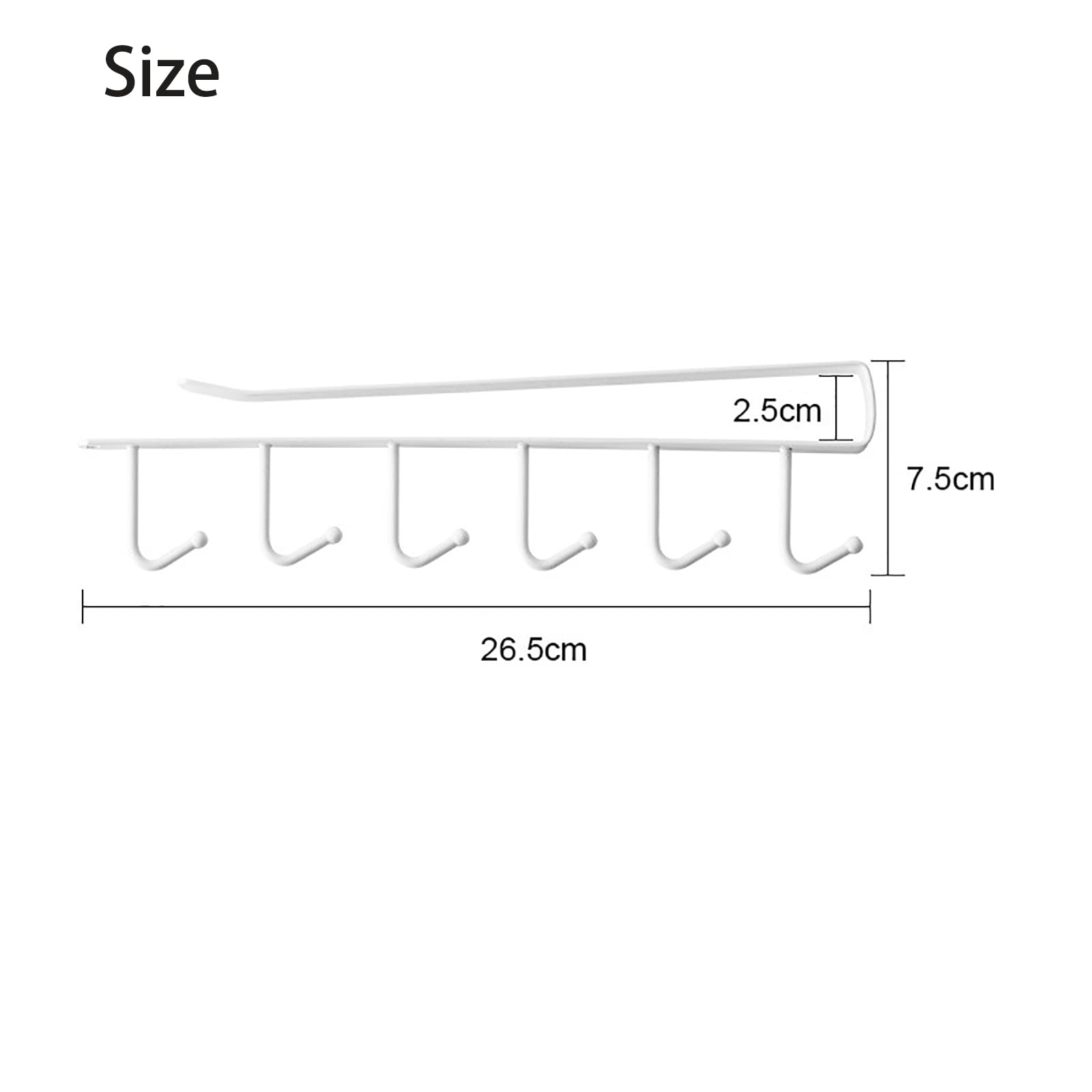 Multi-Purpose 6-Hook Under Shelf Organizer