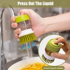 Soap Dispensing Dish Scrub Brush with Holder
