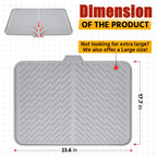Silicone Dish Drying Mat with Drain Lip
