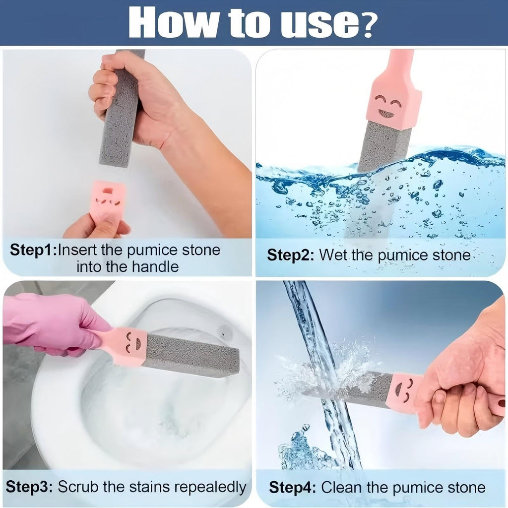 6PCS Pumice Stone Toilet Cleaner with Handle