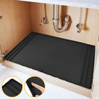 Under Sink Waterproof Silicone Mat with Drain Hole