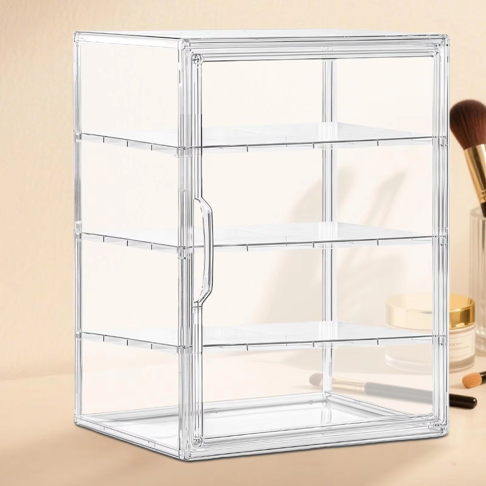 4-Tier Acrylic Bakery Display Case Bread Storage Box
