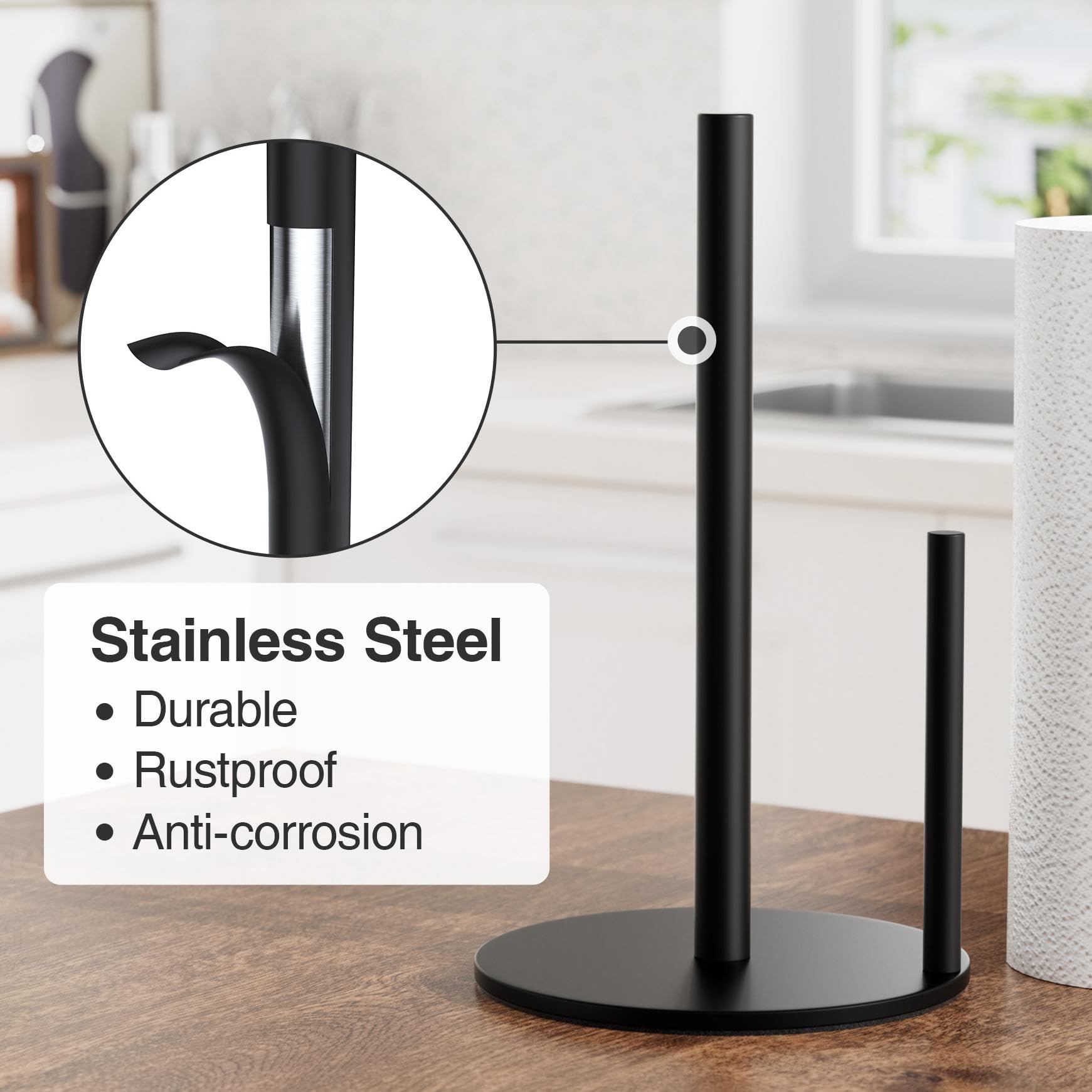 Black Stainless Steel Paper Towel Holder