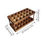 Solid Wood Egg Holder Rack Countertop Organizer