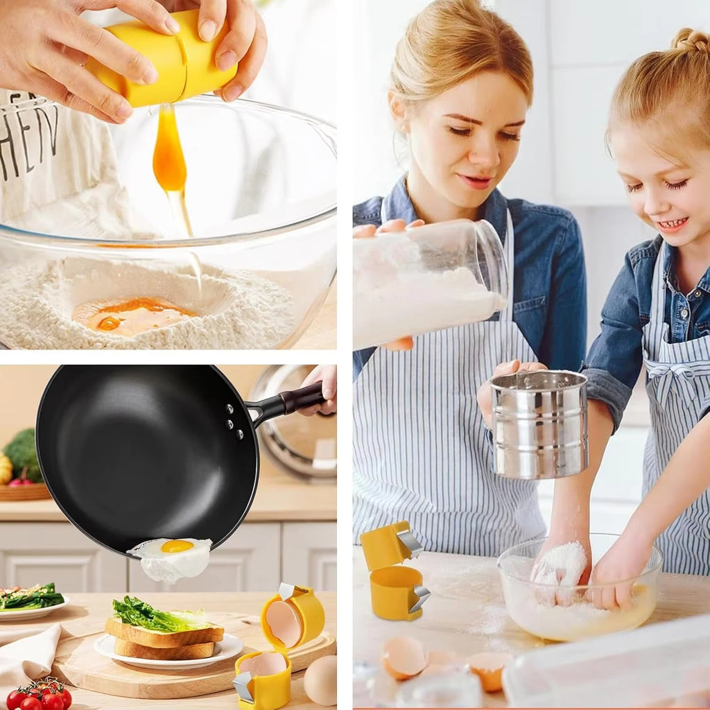 No Mess Easy Egg Opener, Egg Shell Opener, New Egg Cracker Tool for Raw Eggs