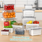 8PCS Fruit Storage Containers for Fridge