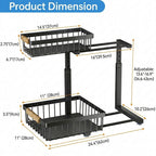 Adjustable 2 Tier Under Sink Storage Organizer