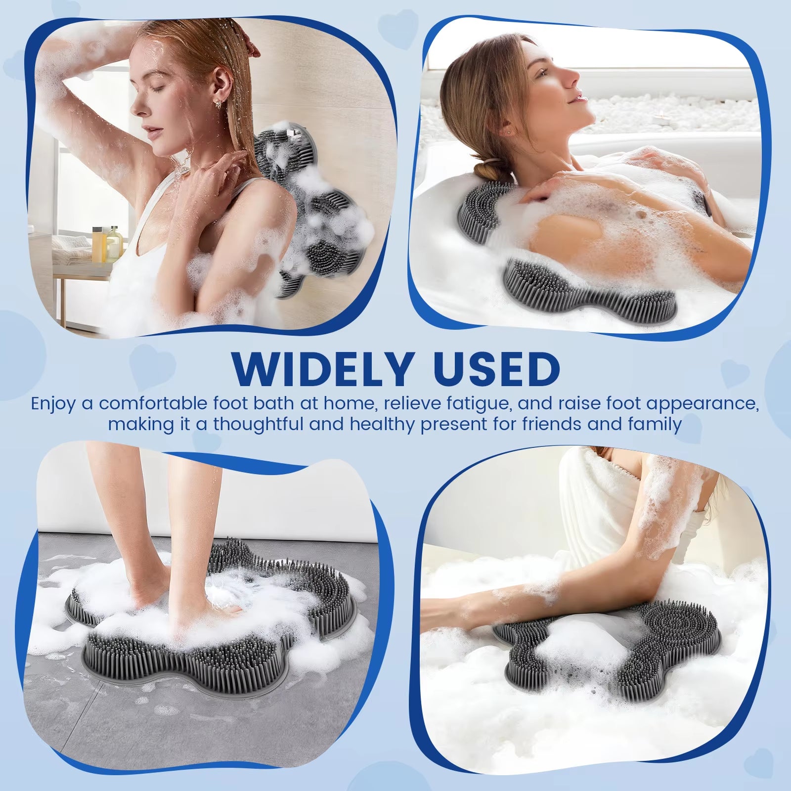 Silicone Shower Foot Scrubber Mat