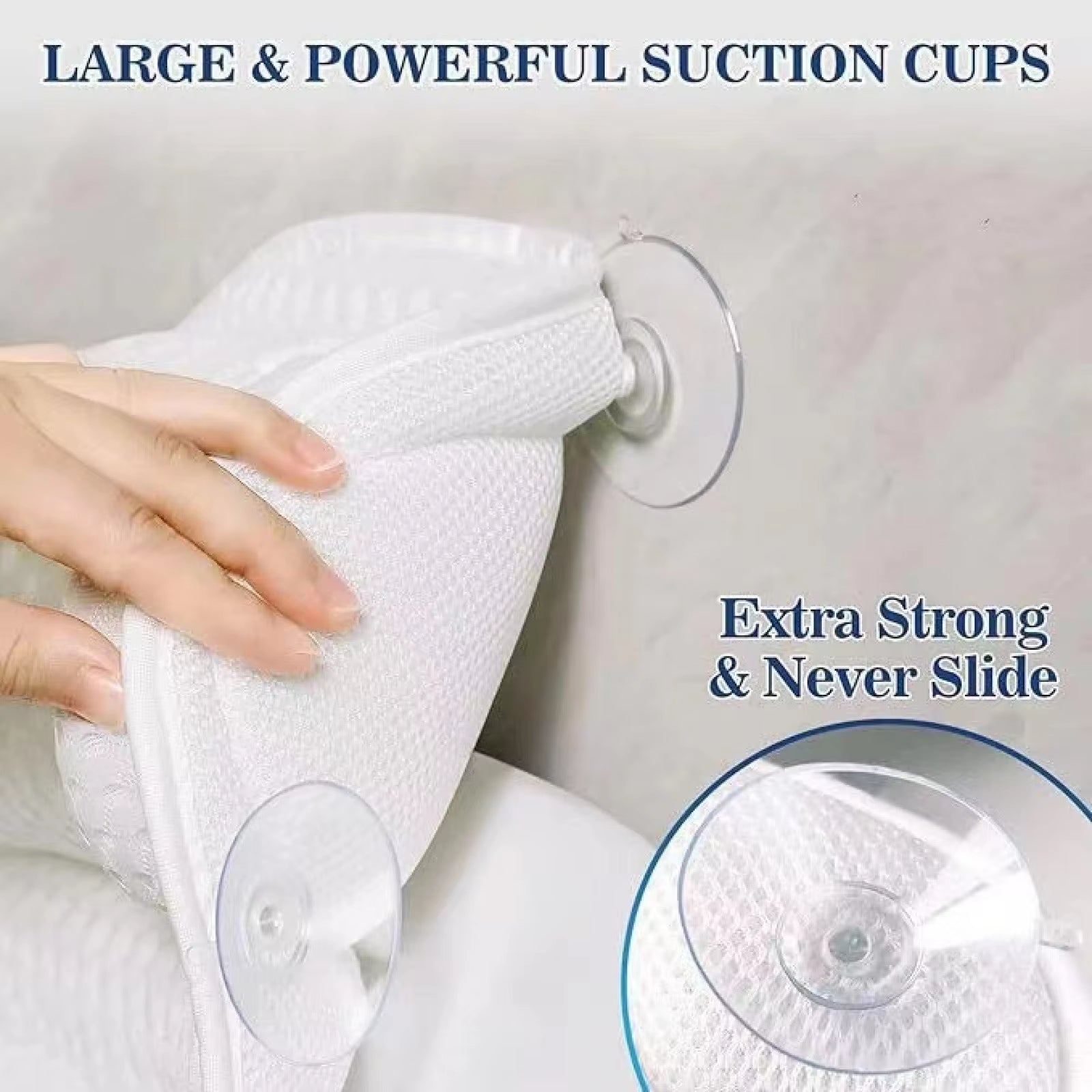 Non-Slip Bath Pillow with Neck & Back Support