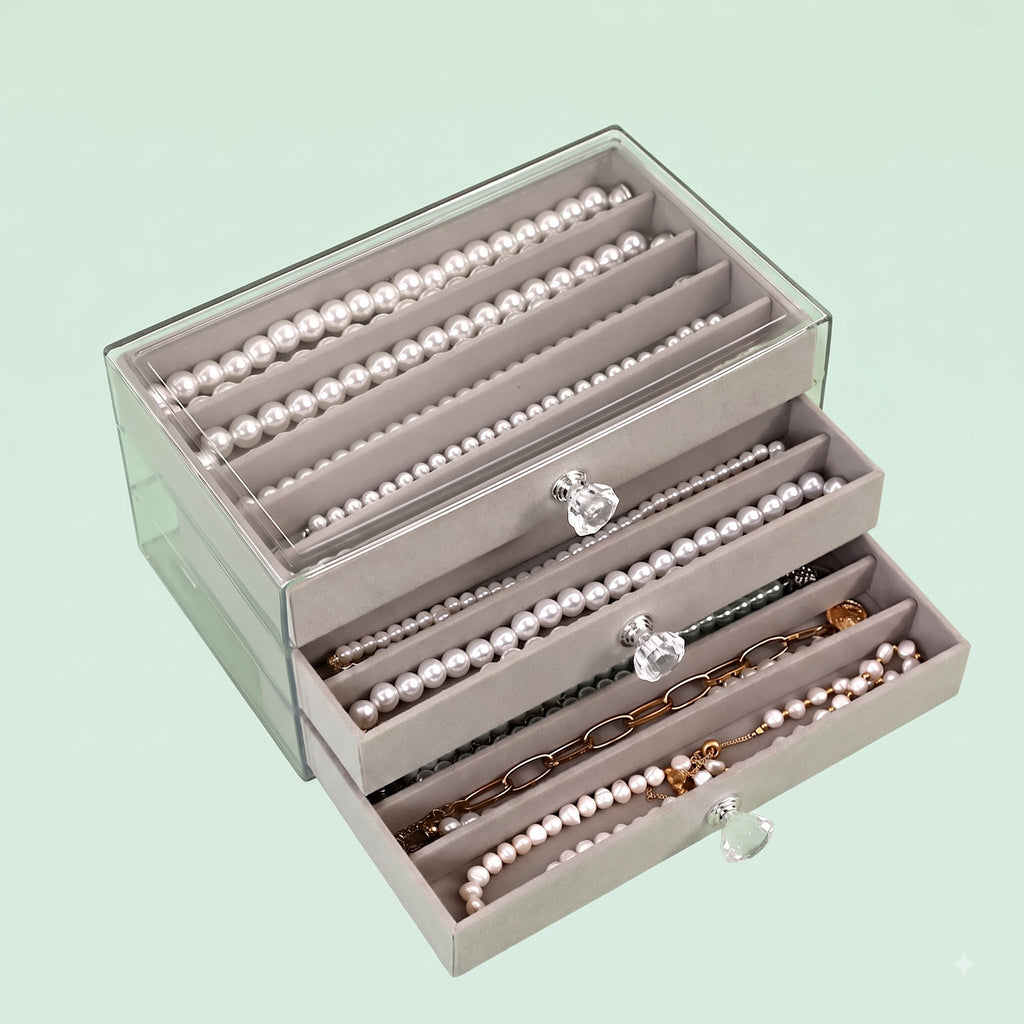 Necklace Storage Box, 3-Tier Jewelry Organizer