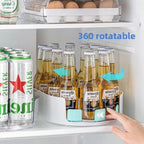Multifunctional 360° Rotating Refrigerator Organizer