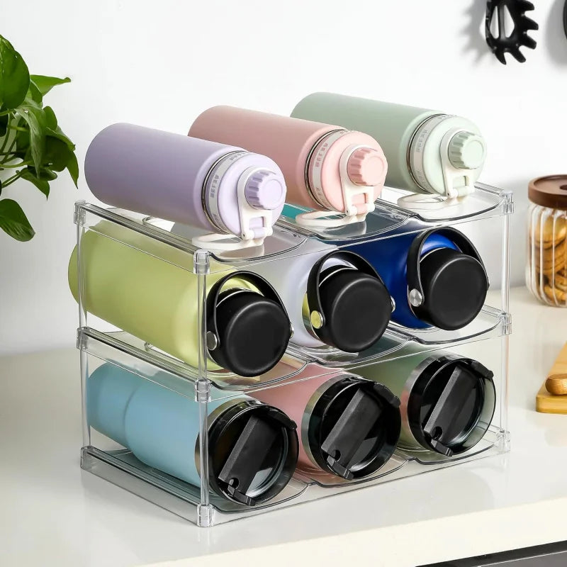 Stackable Water Bottle & Tumbler Storage Rack
