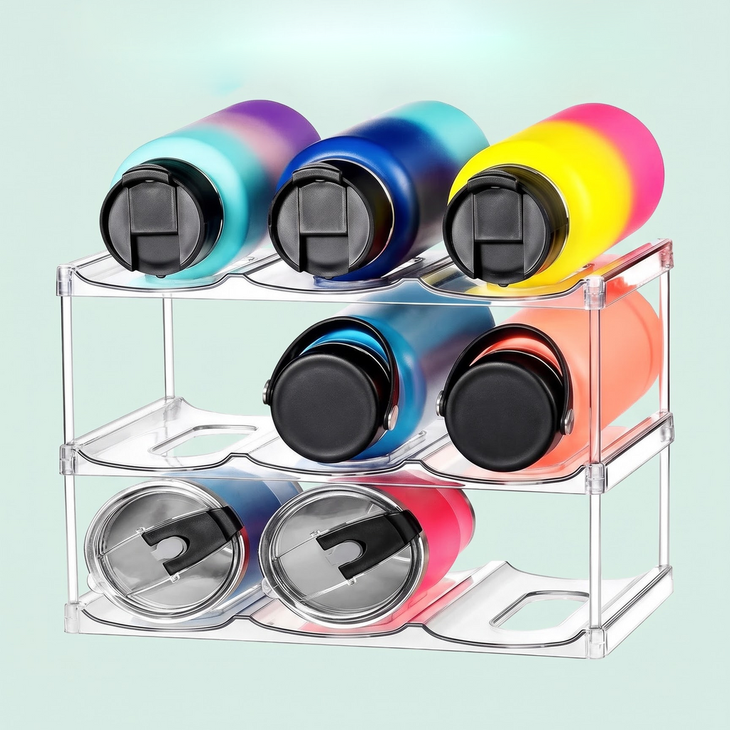 Stackable Water Bottle & Tumbler Storage Rack