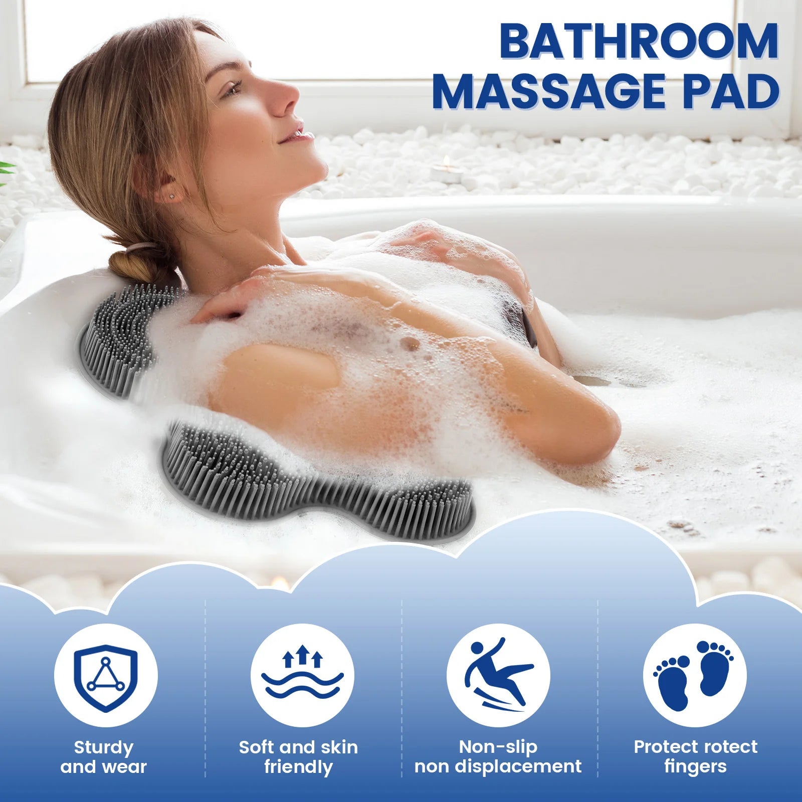 Silicone Shower Foot Scrubber Mat