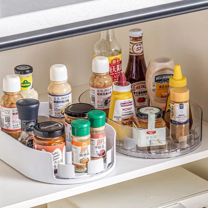 Multifunctional 360° Rotating Refrigerator Organizer