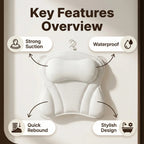 Non-Slip Bath Pillow with Neck & Back Support