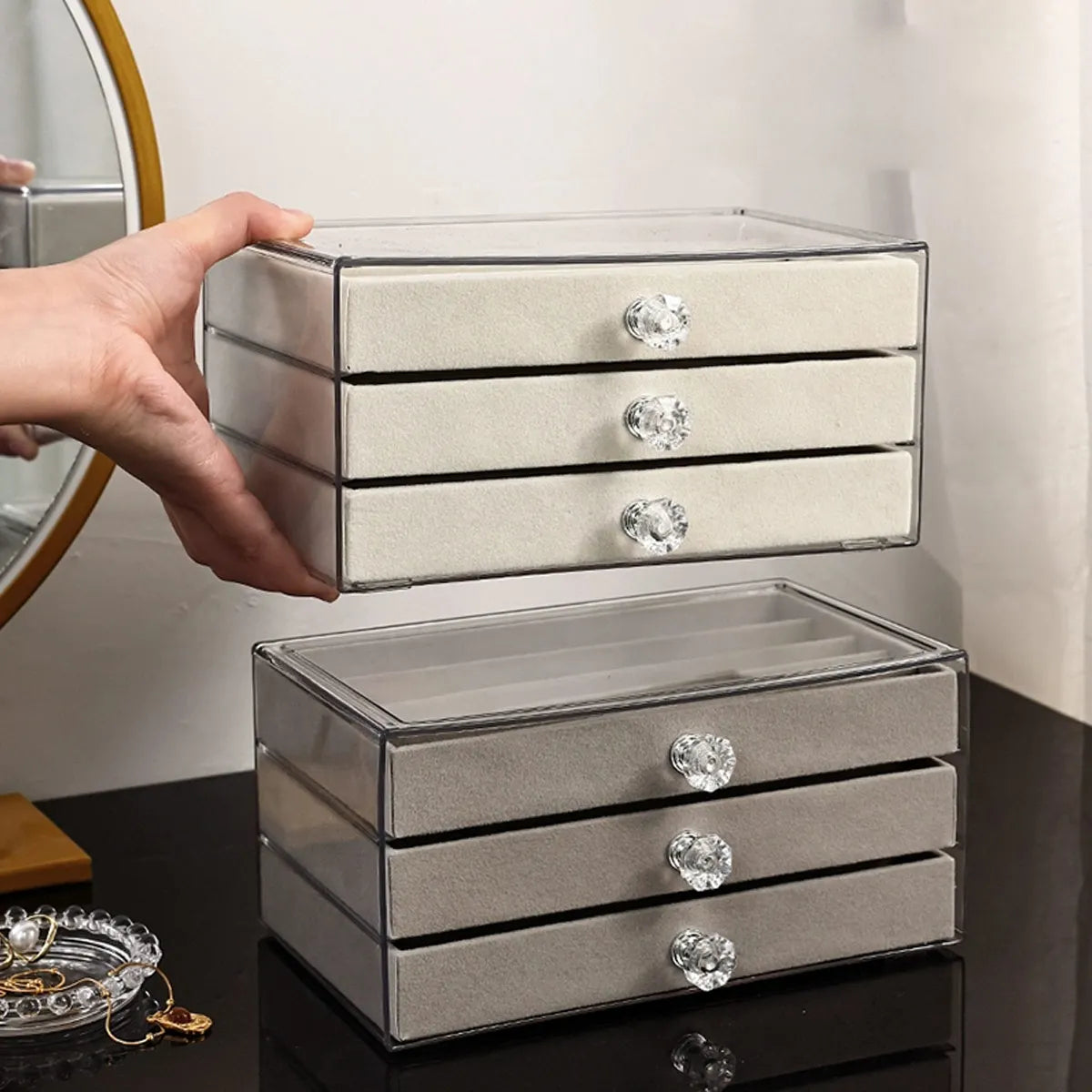 Necklace Storage Box, 3-Tier Jewelry Organizer