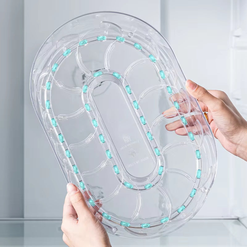 Multifunctional 360° Rotating Refrigerator Organizer