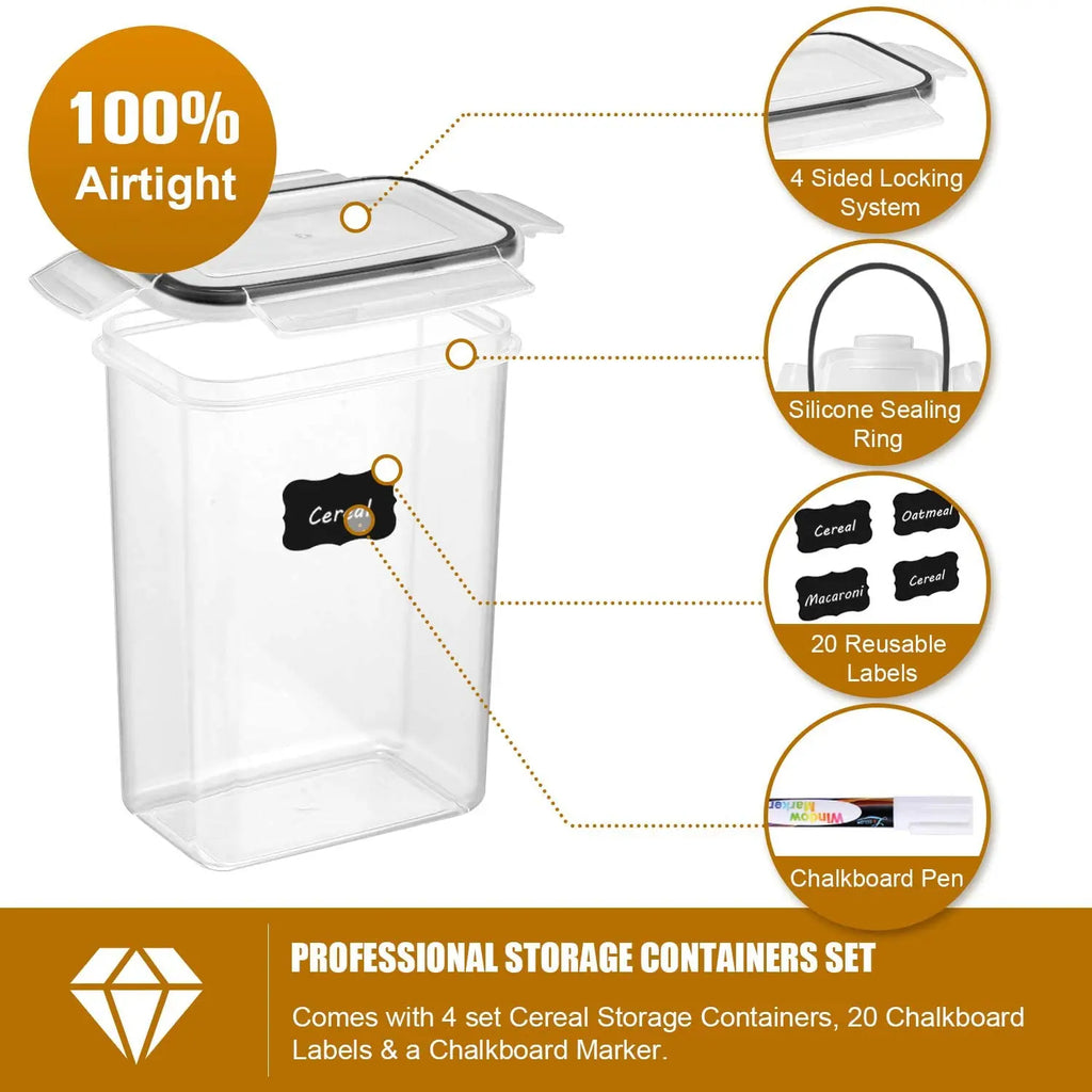 Food Containers Set BPA Free Plastic Airtight Storage Box (7pcs)