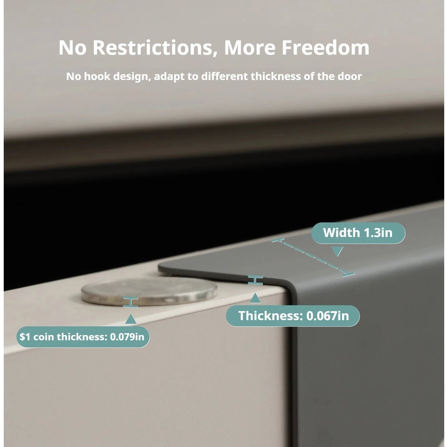 No-Drill Over the Door Storage Hooks