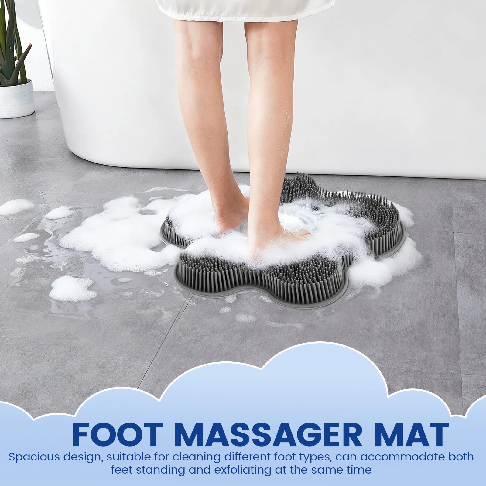 Silicone Shower Foot Scrubber Mat