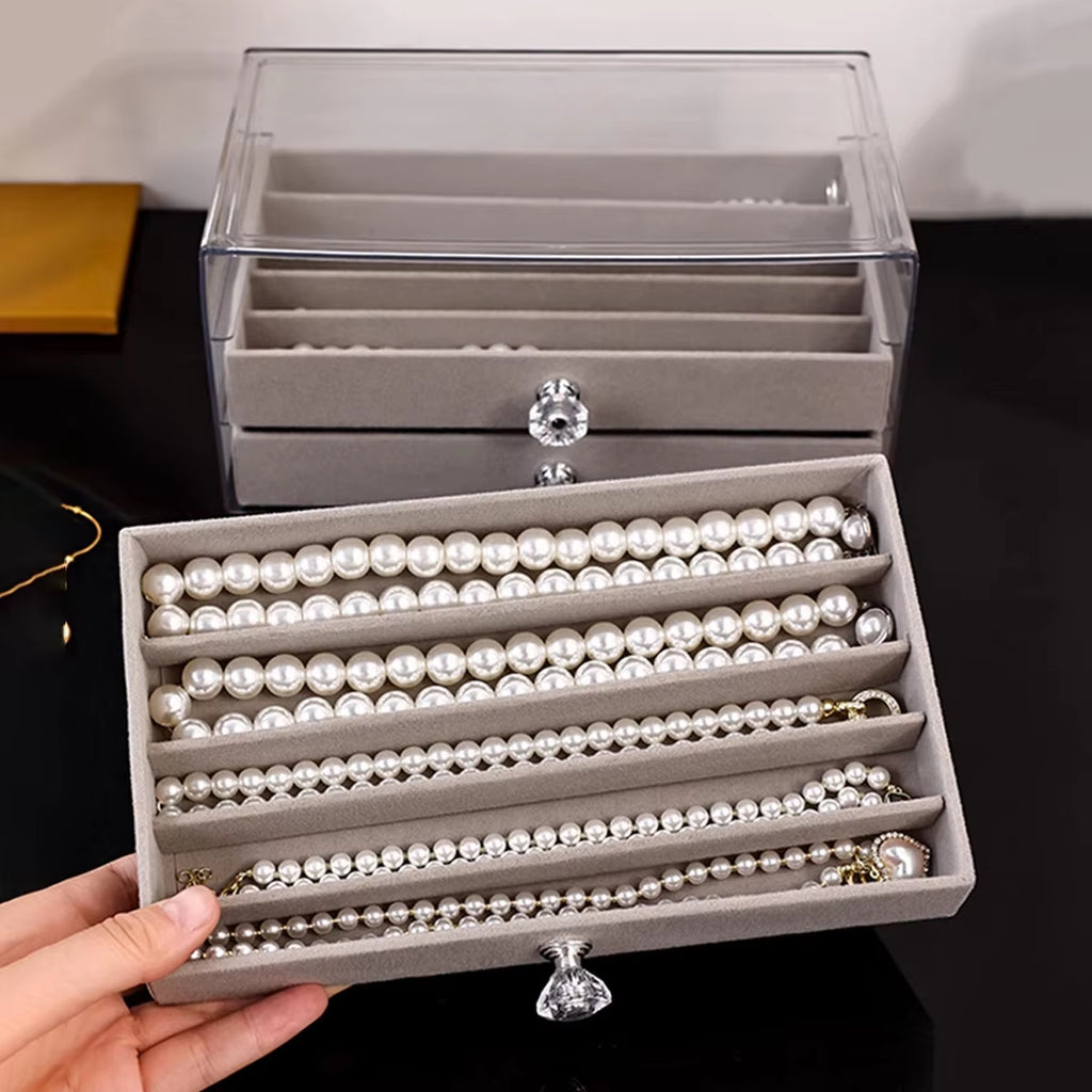 Necklace Storage Box, 3-Tier Jewelry Organizer