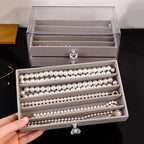Necklace Storage Box, 3-Tier Jewelry Organizer