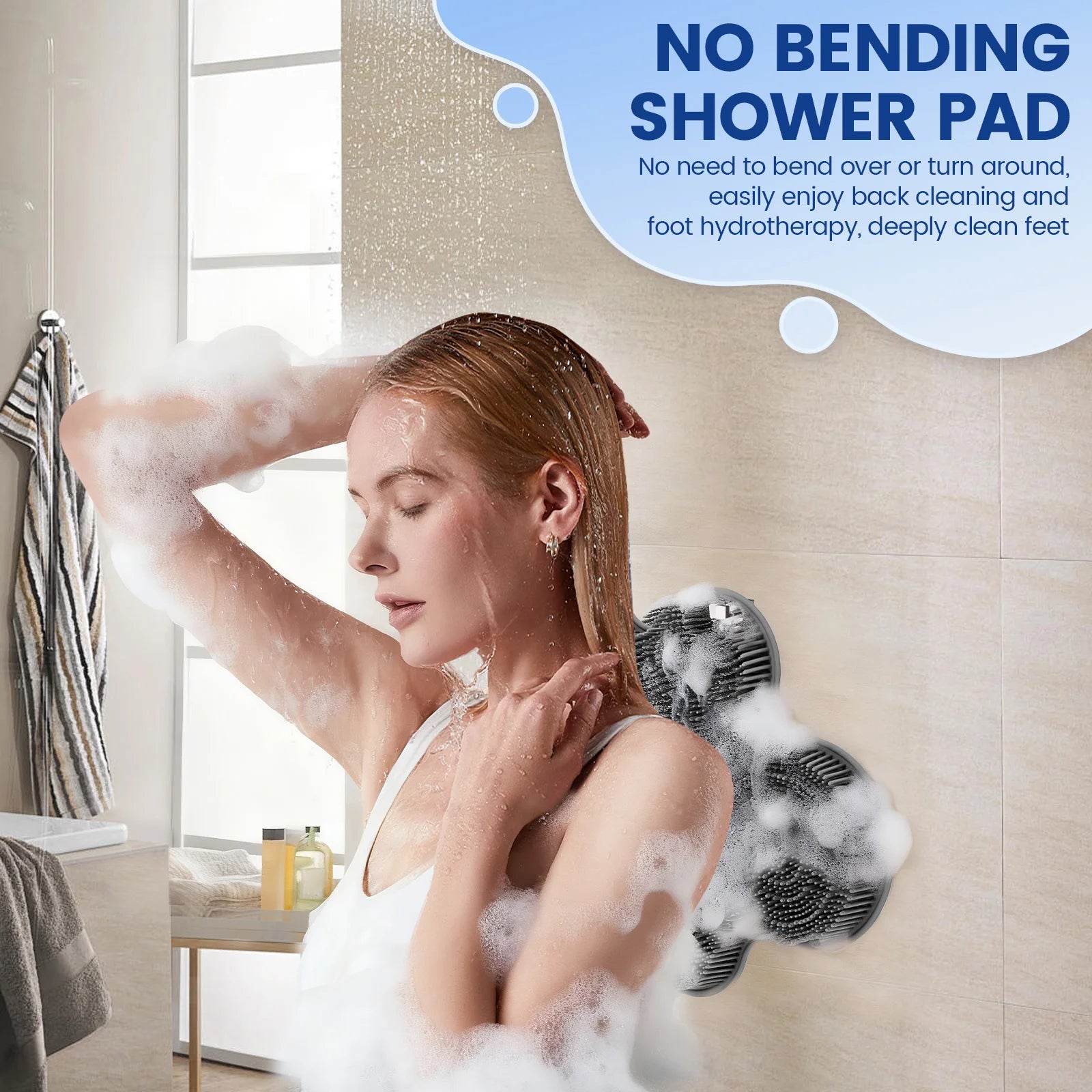 Silicone Shower Foot Scrubber Mat