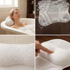 Non-Slip Bath Pillow with Neck & Back Support
