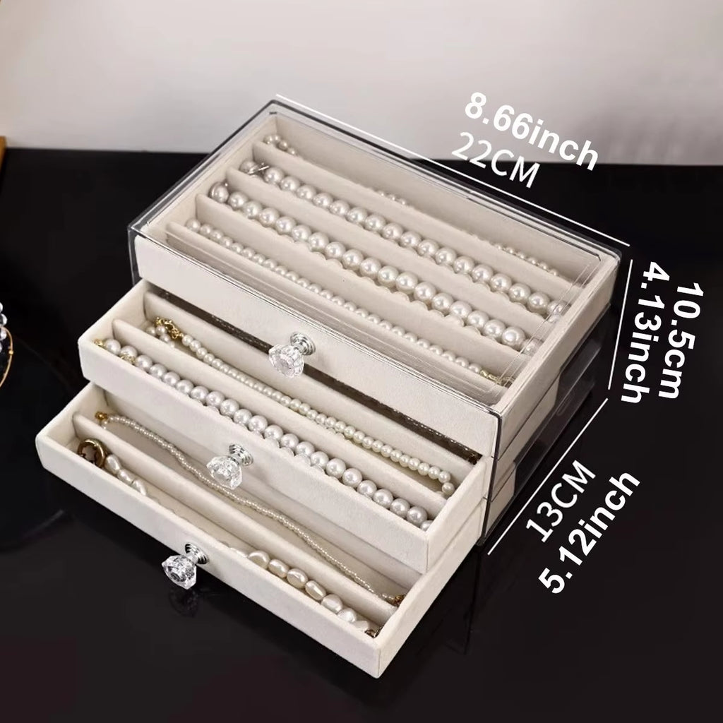 Necklace Storage Box, 3-Tier Jewelry Organizer