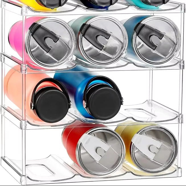 Stackable Water Bottle & Tumbler Storage Rack