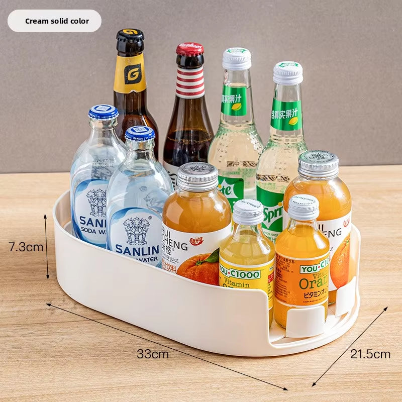 Multifunctional 360° Rotating Refrigerator Organizer