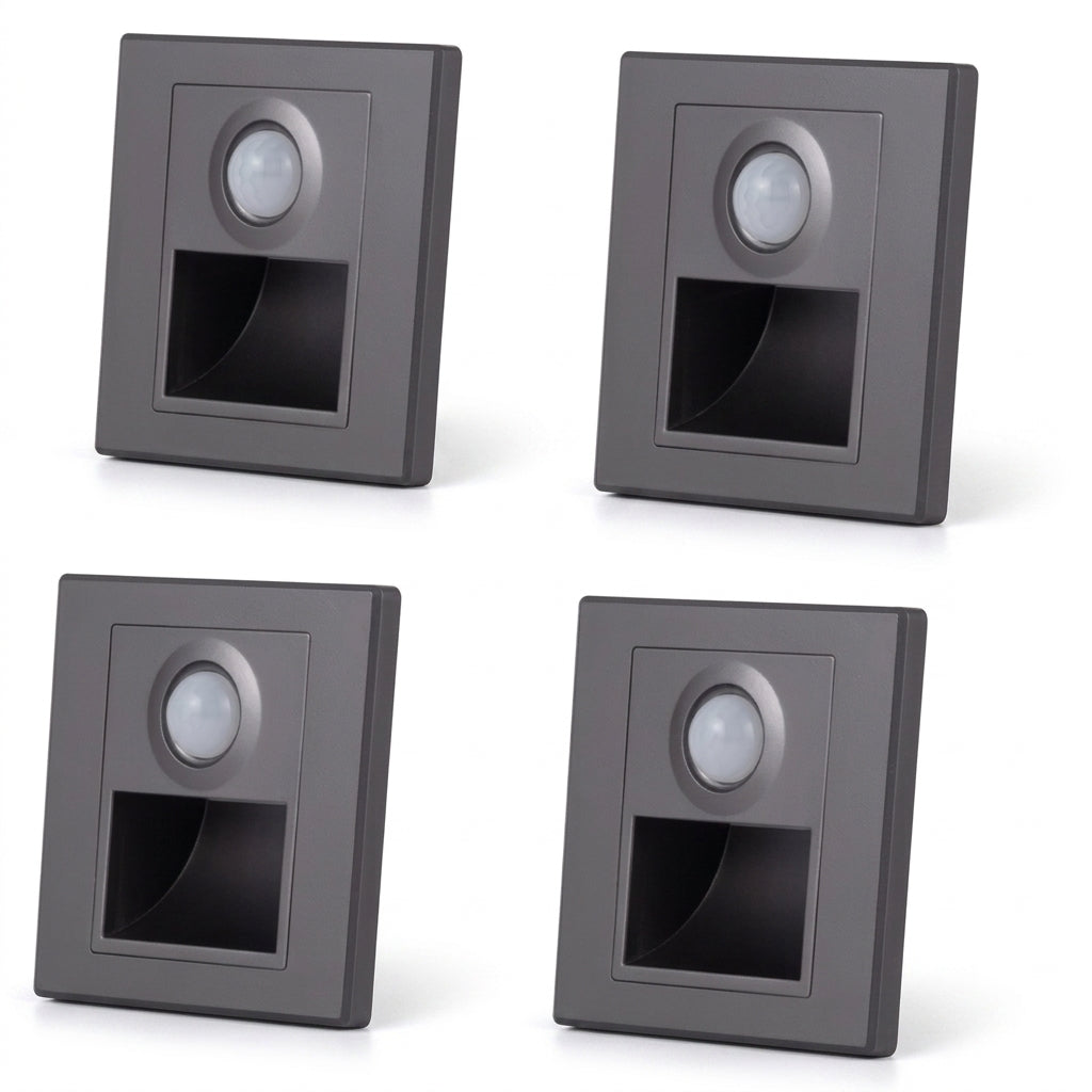 LED Motion Sensor Night Light Recessed Wall Lamp
