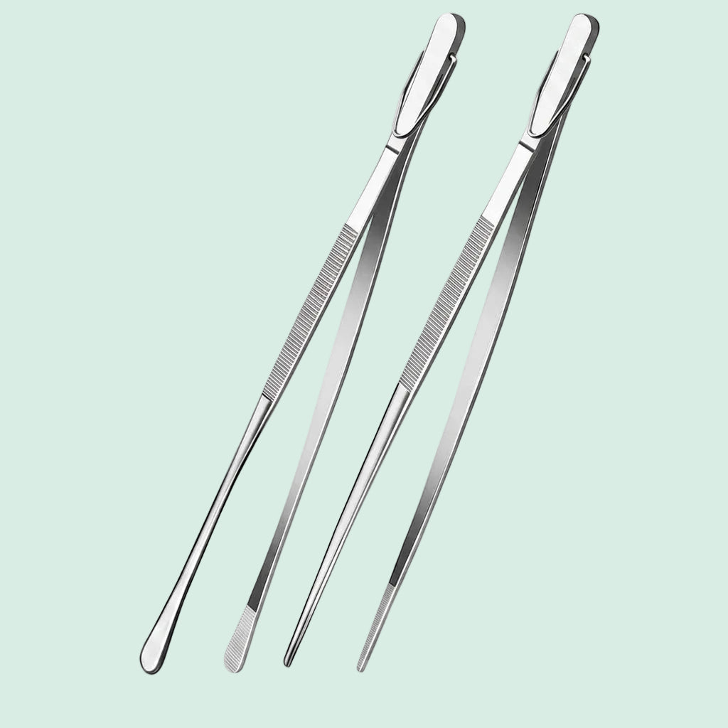 Stainless Steel Kitchen Cooking Tweezers (2pcs)