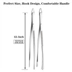 Stainless Steel Kitchen Cooking Tweezers (2pcs)