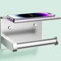 Stainless Steel Toilet Paper Holder with Shelf