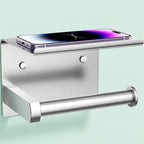 Stainless Steel Toilet Paper Holder with Shelf