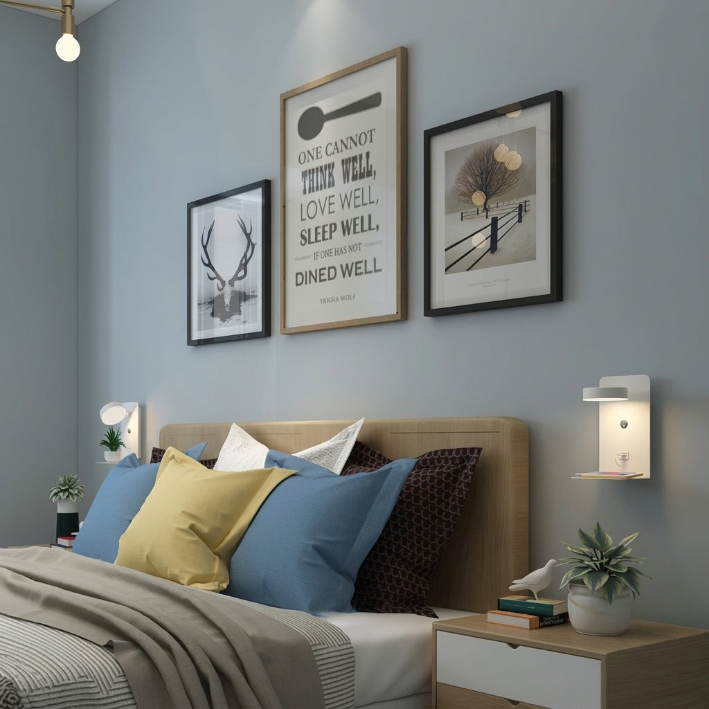 LED Wall Sconce with USB Charging Port