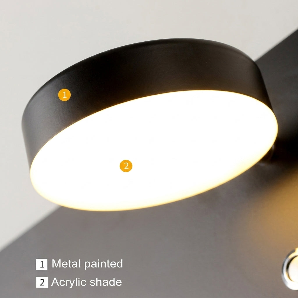 LED Wall Sconce with USB Charging Port