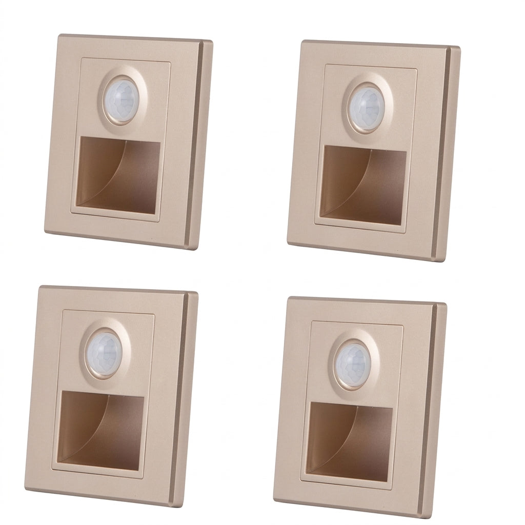 LED Motion Sensor Night Light Recessed Wall Lamp