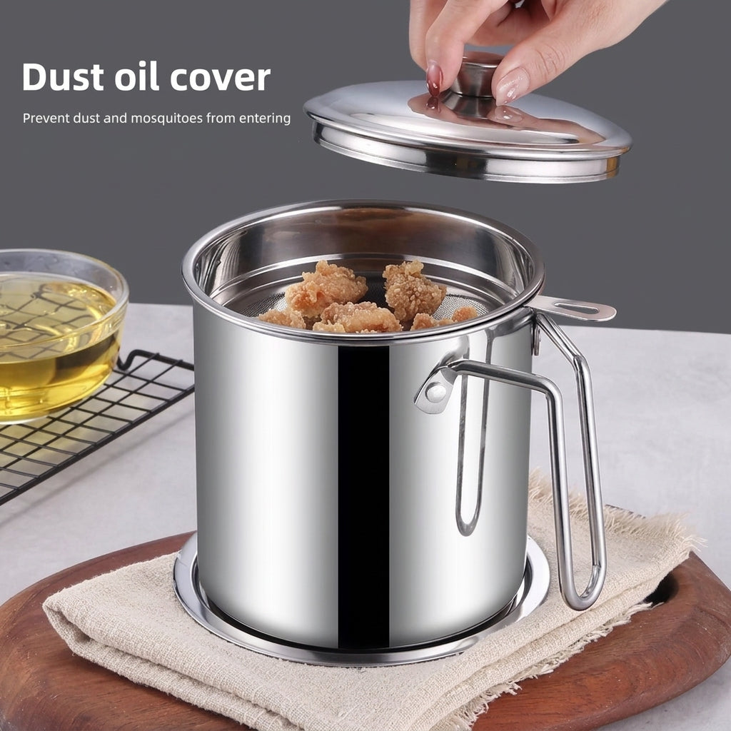 Stainless Steel Cooking Oil Storage Pot 1.3L