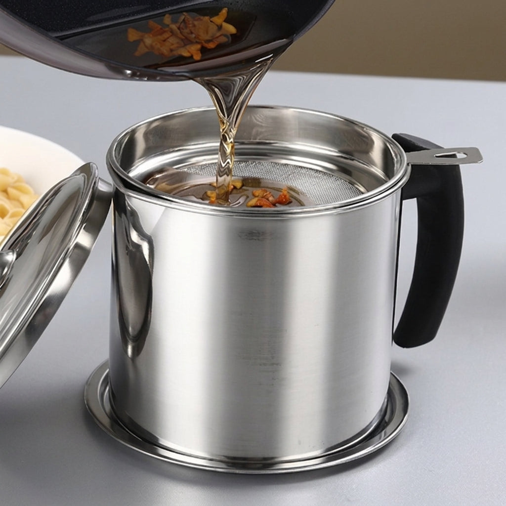 Stainless Steel Cooking Oil Storage Pot 1.3L