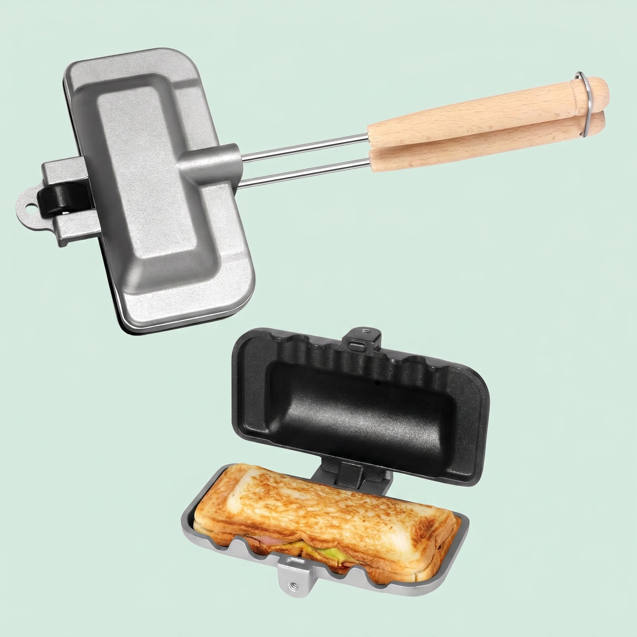 Double-Sided Sandwich Maker Flip Grill Pan